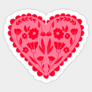 Floral lace heart Sticker